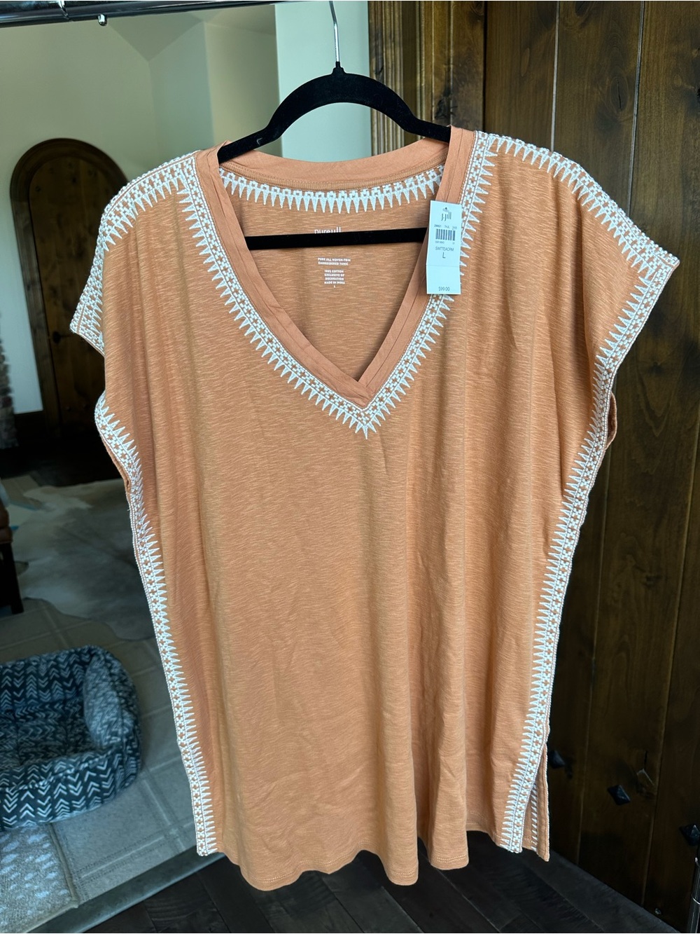 J. Jill Embroidered V-Neck Tunic